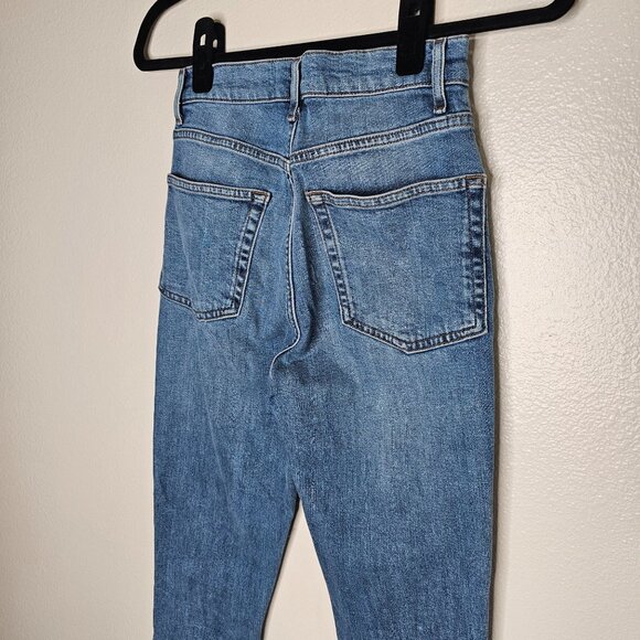Reformation Size 25 Light Medium Wash High And Skinny Jeans Stretch Catalina - Picture 6 of 10